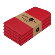 Native Fab Table Cloth Napkin Cotton 17"x17" Reusable Set of 4 - Red