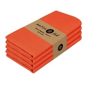 Native Fab Table Dinner Cloth Napkin 17x17 Set of 4 Washable - Orange