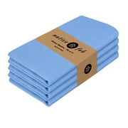 Native Fab Table Dinner Cloth Napkin Cotton 4-Pack 17x17 - Sky Blue