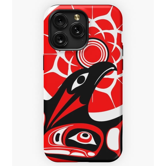 Native Falcon and Sun Indigenous Bird Graphic A13356 Phone Case for iPhone 11 to 17 Pro Max