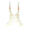 thumbnail image 1 of Native Feather Earrings for Women: One-Sided Feather Earrings, Tribal Earrings - Eagle Feather Earrings Red-tailed Hawk Feather Earrings (PlainSilver), 1 of 25