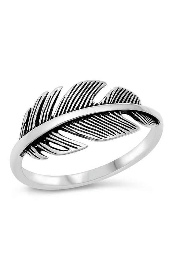 Native Feather Hope Freedom Ring .925 Sterling Silver Band Jewelry Female Male Unisex Size 8