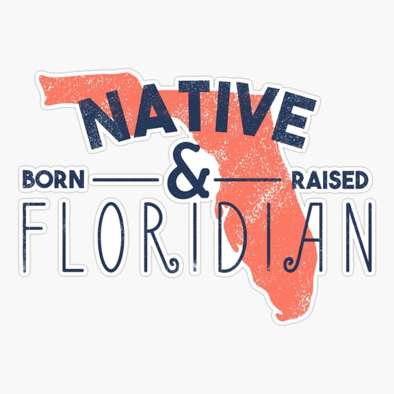 Native Floridian State Sticker