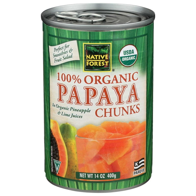 Native Forest Organic Papaya Chunk in Juice, 14 Ounce -- 6 per