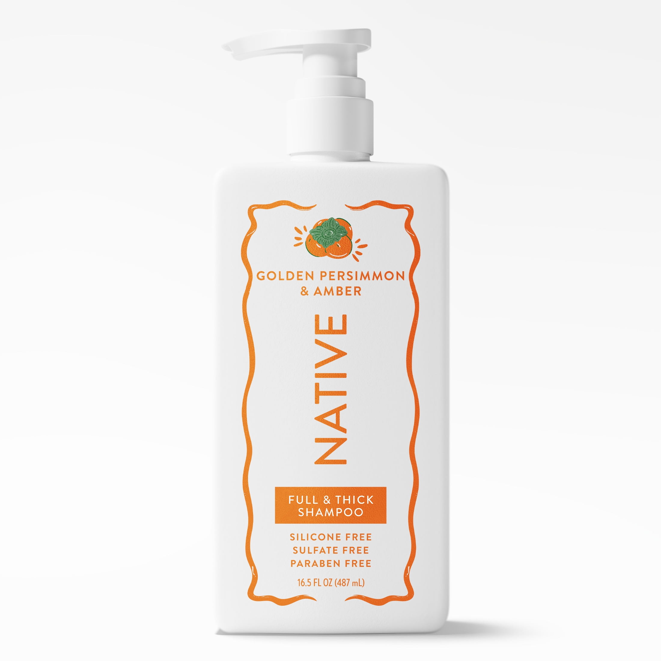 Native Full & Thick Shampoo, Golden Persimmon & Amber, Silicone and ...