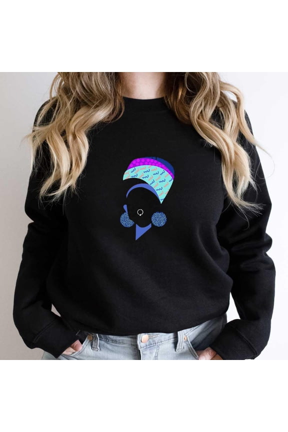 Native Girl Abstract Funny Holiday Indigenous Pride Graphic SW12870 Unisex Sweatshirt, Up to Size 5XL