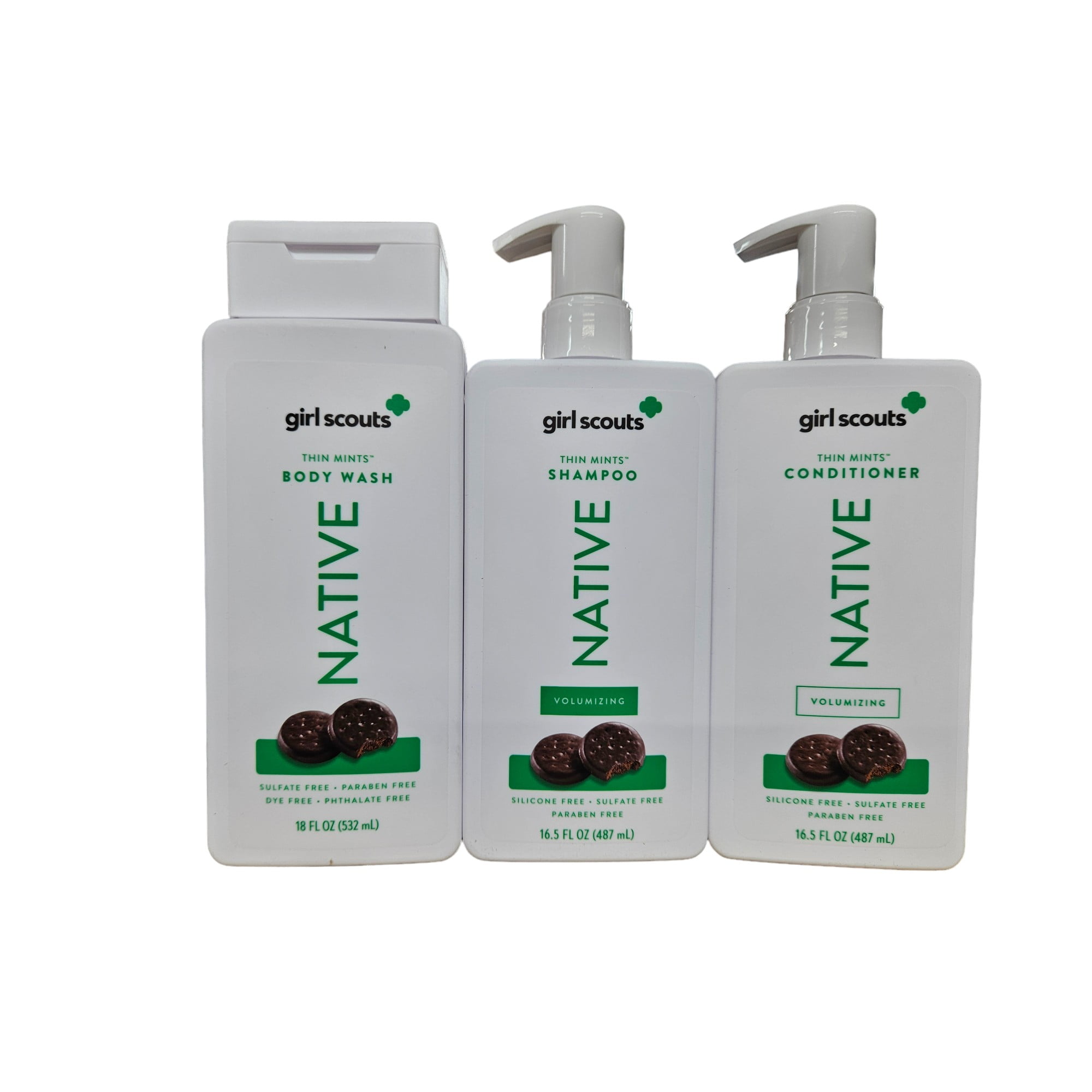 Native Girl Scouts Thin Mints Volumizing Set with Conditioner, Body