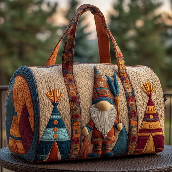 Native Gnome Quilted Duffle BagTravel Bag,Duffle Bag,Journey Bag,Gift For Dad,Gift For Mom