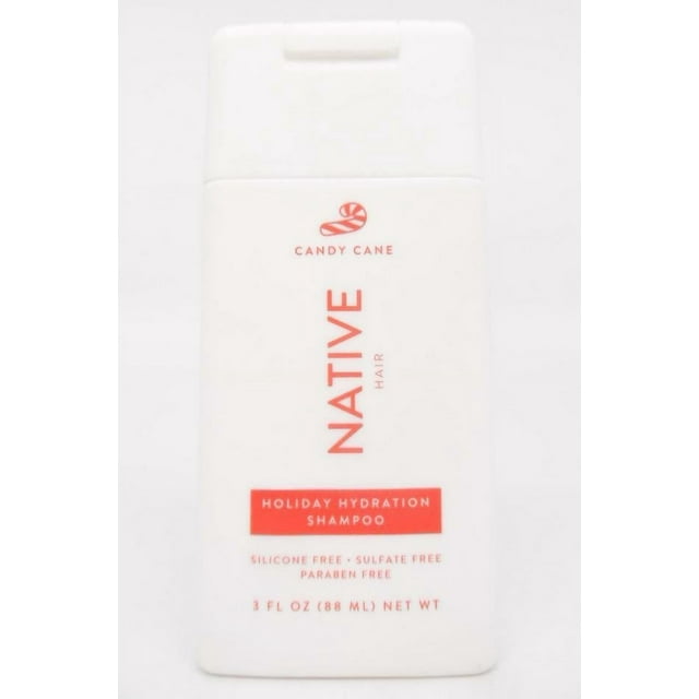 Native Hair Holiday Hydration Shampoo Sulfate Free Candy Cane 3 fl