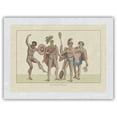 thumbnail image 1 of Native Hawaiian Warriors - Pacific Islanders - Vintage Hawaiian Cultural Images c.1811 - Japanese Unryu Rice Paper Art Print (Unframed) 12 x 16 in, 1 of 4