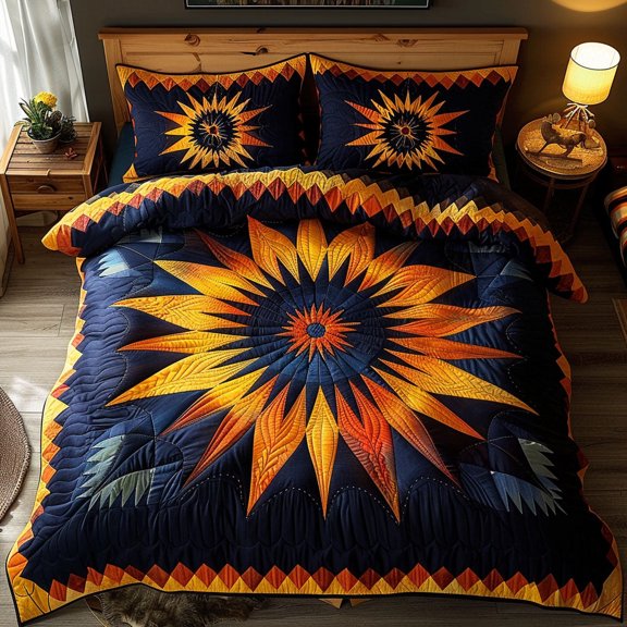 Native Horizon 3-Piece Quilted Bedding Set