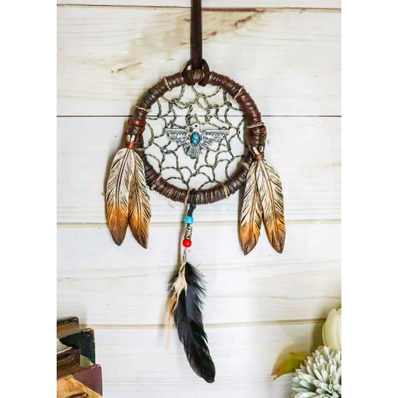 Native Indian Turquoise Raven Ring Dreamcatcher Wall Hanging Decor Dream Catcher