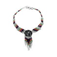 thumbnail image 1 of Native Inspired Dream Catcher Seed Bead Dangle Beaded Metal Chain Anklet - Womens Southwest Fashion Handmade Jewelry Boho Accessories, 1 of 3