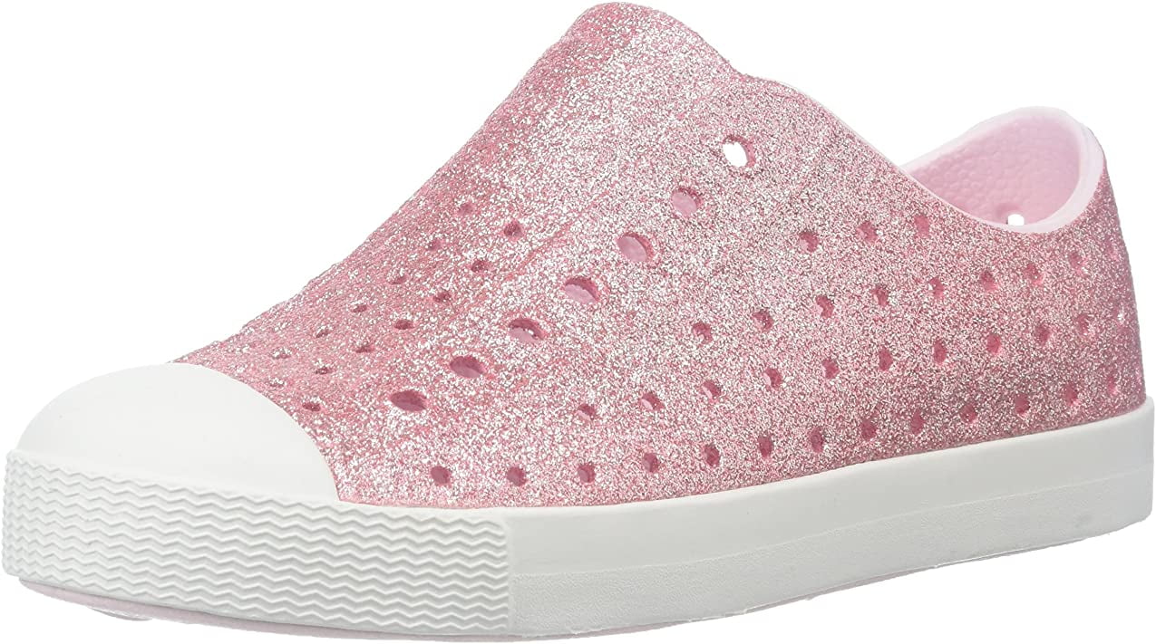 Native Jefferson Bling Kids/Junior Shoes Milk Pink Bling/Shell