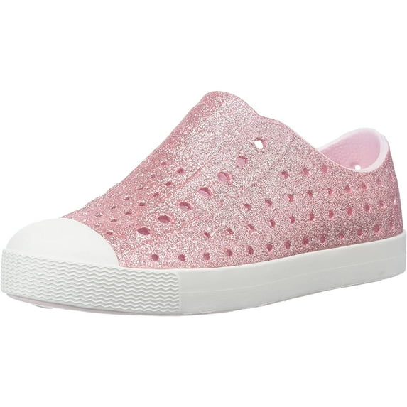 Native Jefferson Bling Kids/Junior Shoes - Milk Pink Bling/Shell White - C13