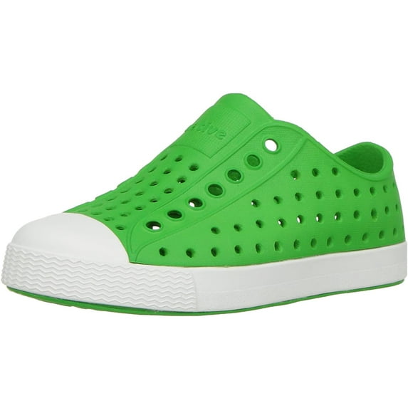 Native Jefferson Kids/Junior Shoes - Grasshopper Green/Shell White - C6