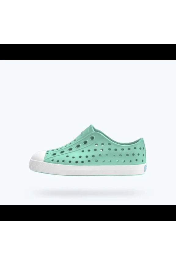 Native Jefferson Youth Lightweight EVA Slip-On Casual Shoes (C12) - Fresco Green/Shell White