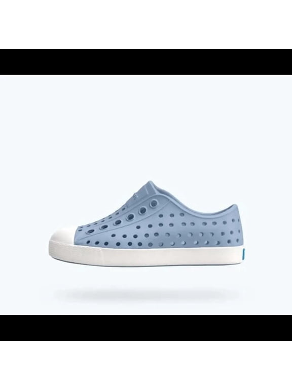 Native Jefferson Youth Lightweight EVA Slip-On Casual Shoes (C11) - Skyway Blue/Shell White