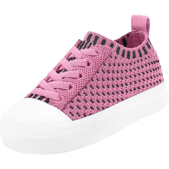 Native Kids Shoes Girl's Jefferson 2.0 Liteknit (Toddler/Little Kid) Malibu Pink/Shell White 12 Little Kid