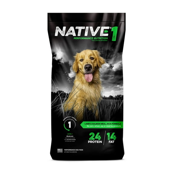 Native Level 1 Adult Dry Dog Food 40lb Multi-Colored