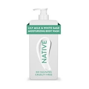 NATIVE Lily Milk & White Sage Moisturizing Body Wash 18oz