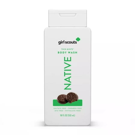 Native - Limited Edition Girl Scouts Cookies, Thin Mints, Body Wash 18 oz