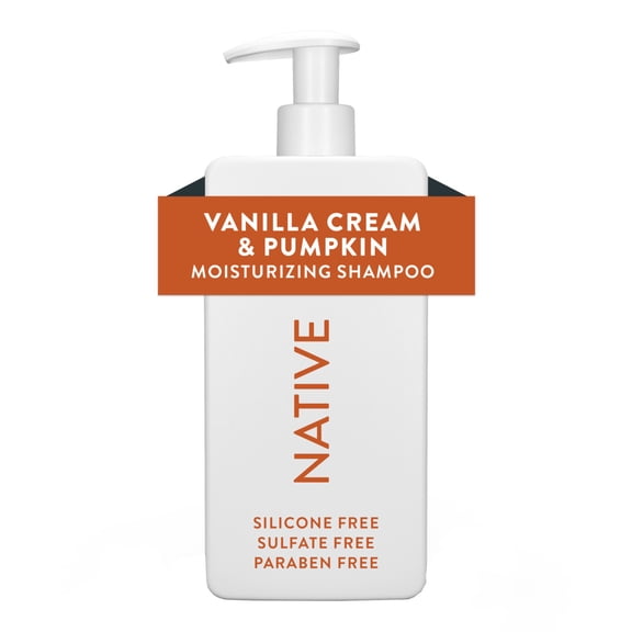 Native Limited Edition Moisturizing Shampoo, Vanilla Cream and Pumpkin, for Women and Men 16.5 oz