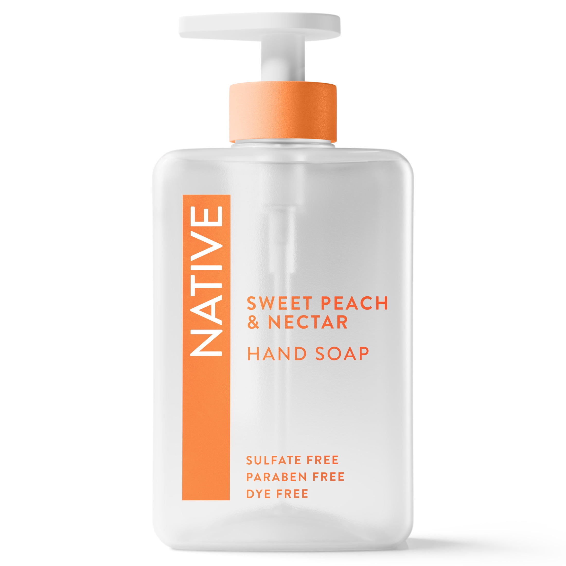 Native Liquid Hand Soap, Sweet Peach & Nectar, Non-drying, Naturally Derived Cleansers, Sulfate Free, 13 fl oz