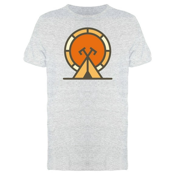 Native Living Place Behind Orange Sun T-Shirt Men -Image by Shutterstock, Male Small