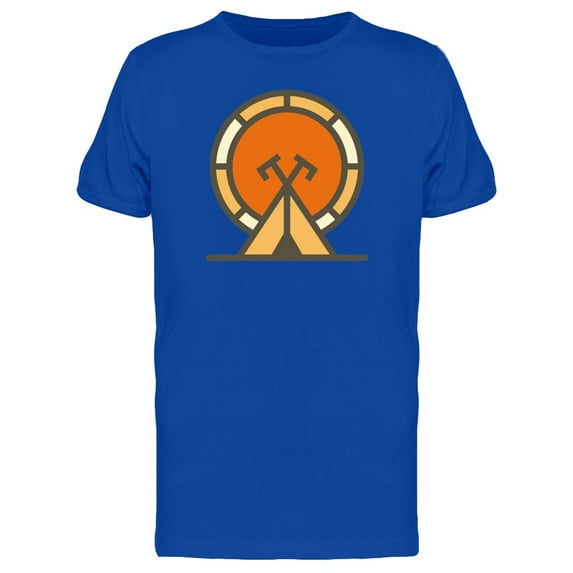 Native Living Place Behind Orange Sun T-Shirt Men -Image by Shutterstock, Male XX-Large