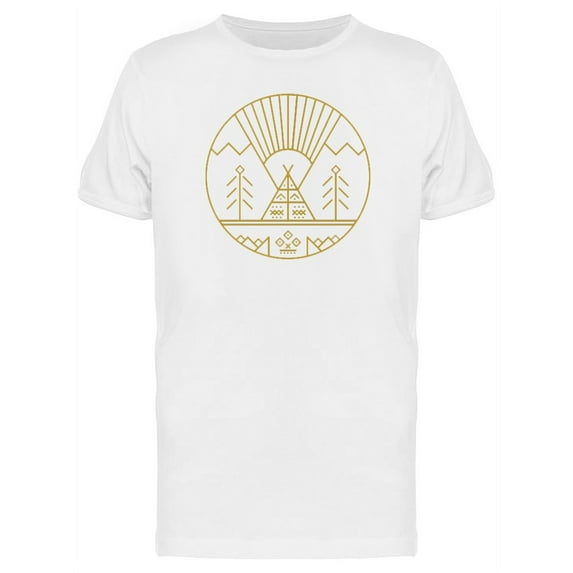 Native Living Place Forest Geometric Art T-Shirt Men -Image by Shutterstock, Male 3X-Large