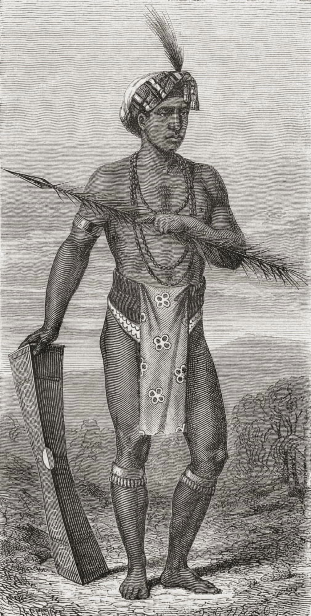 A Native Of Manado Celebes In The North Sulawesi Province Of Indonesia In The 19Th Century From El Mundo En La Mano Published 1878 Canvas Art - Ken Welsh Design Pics (20 x 40)