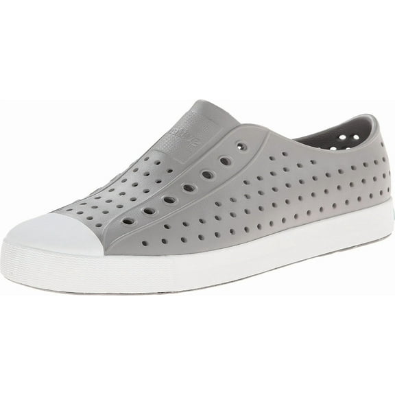 Native Jefferson Adult Unisex Shoes, Pigeon Grey/Shell White, Size 7 Women/5 Men