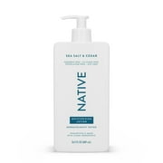 Native Moisturizing Hand & Body Lotion, Sea Salt & Cedar, Paraben Free, for Women and Men, 16.5 fl oz