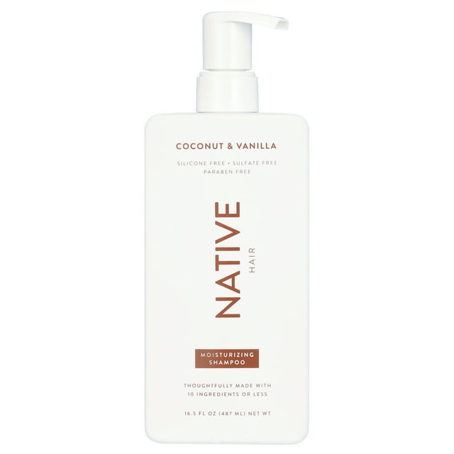 Native Moisturizing Shampoo, Coconut & Vanilla, Sulfate & Paraben Free