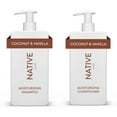thumbnail interactive-video image 1 of Native Moisturizing Shampoo & Conditioner Set, Coconut & Vanilla, Sulfate & Paraben Free, 16.5 oz, 1 of 4