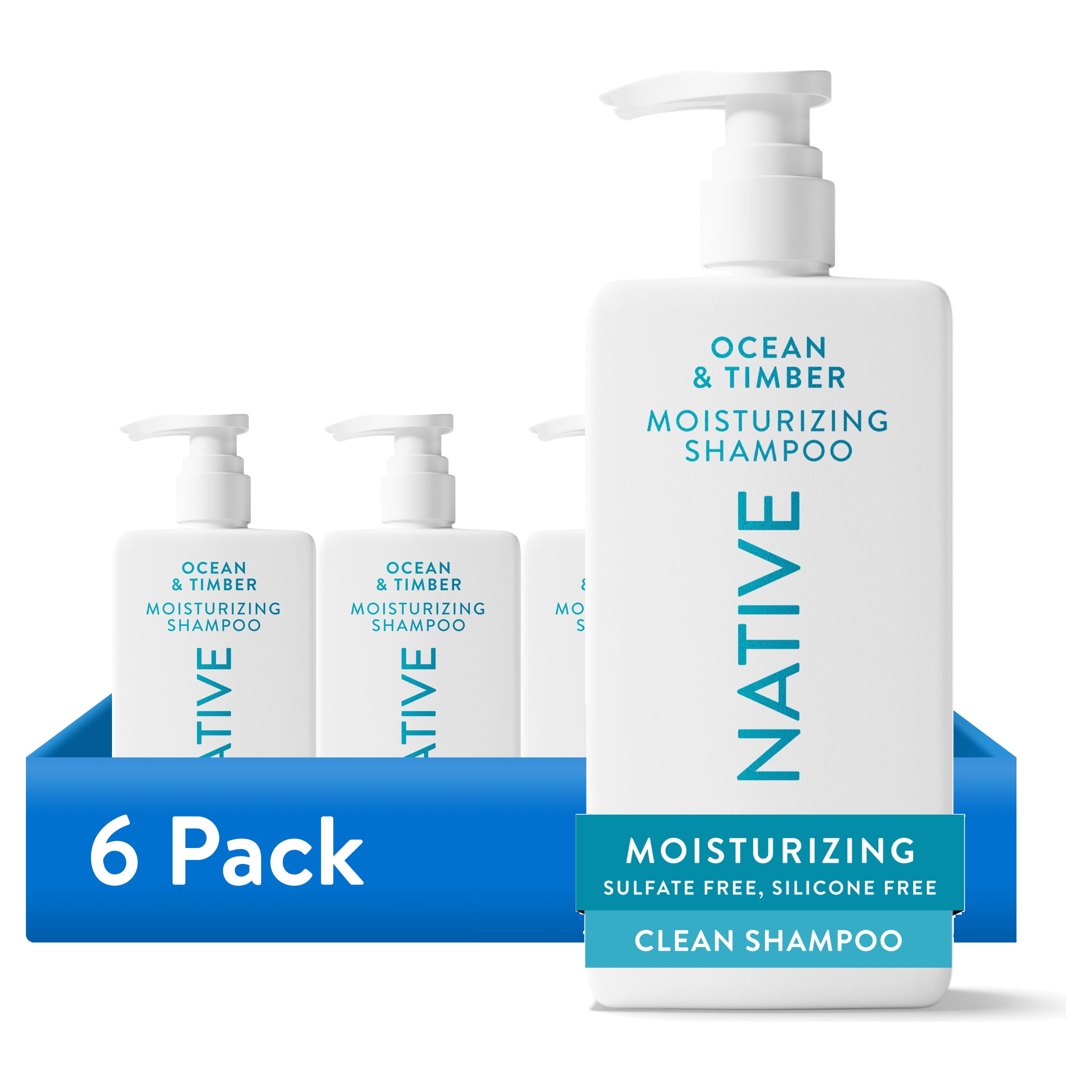 (6 pack) Native Moisturizing Shampoo Ocean and Timber 16.5 fl oz