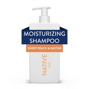 Native Moisturizing Shampoo, Sweet Peach & Nectar, Sulfate & Paraben Free, 16.5 oz