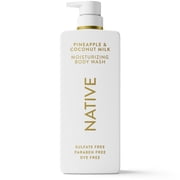 Native Moisturizing Body Wash, Pineapple & Coconut Milk, 22 fl oz