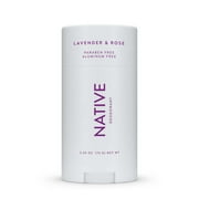 Native Natural Deodorant, Lavender and Rose, Aluminum Free, 2.65 oz