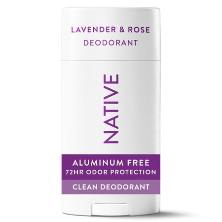 Native Natural Deodorant, Lavender and Rose, Aluminum Free, 2.65 oz