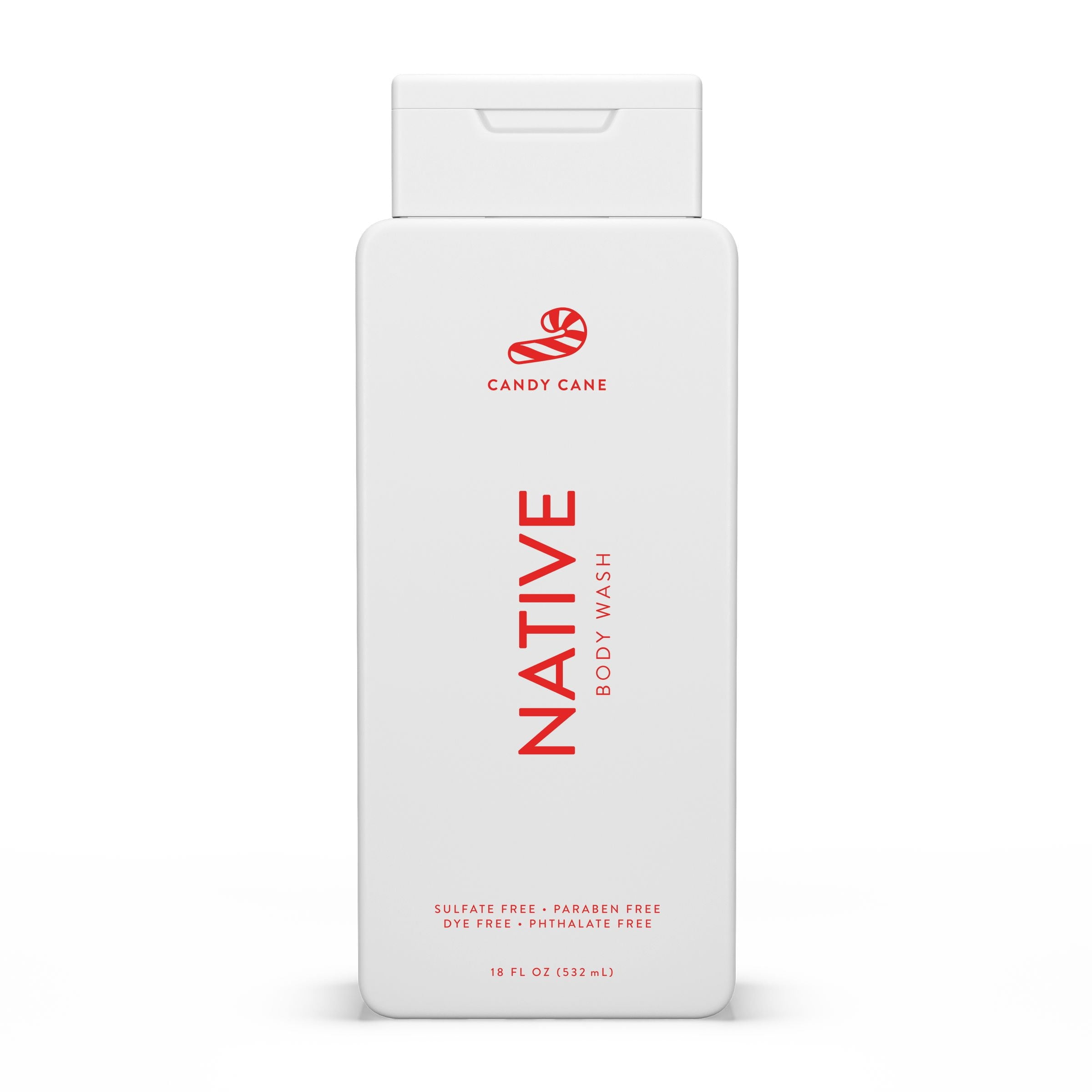 Native Natural Holiday Body Wash Candy Cane Sulfate Free