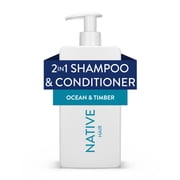 Native Moisturizing 2-in-1 Mens Shampoo and Conditioner Ocean and Timber 16.5 fl oz
