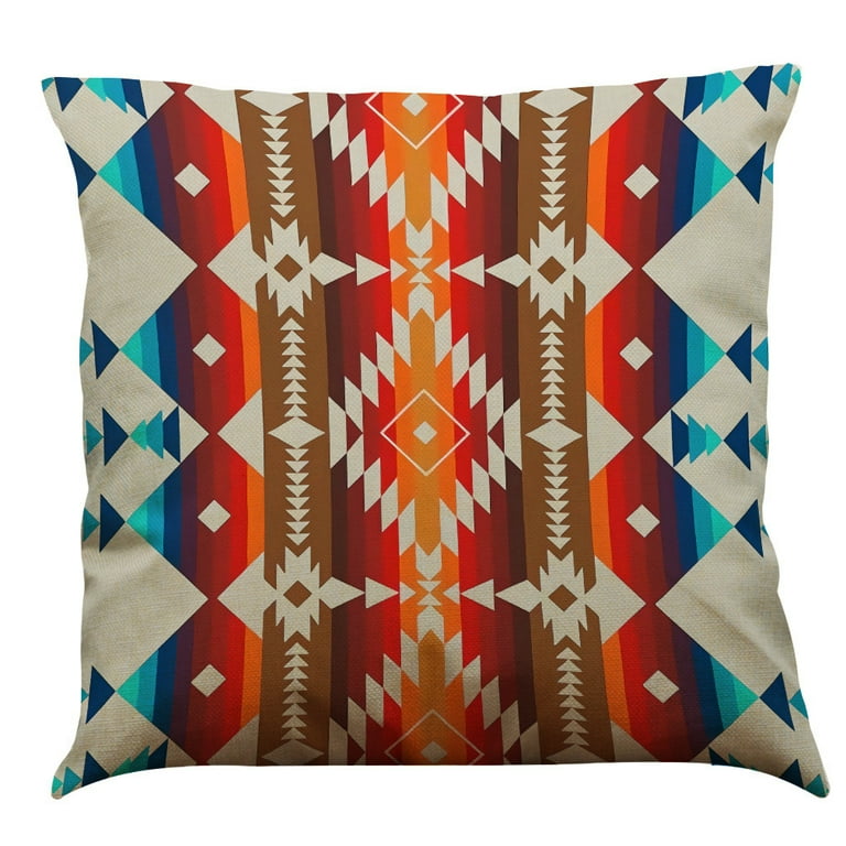 Native Ortega Pattern Cushion Cover, 18 x 18 inches (without