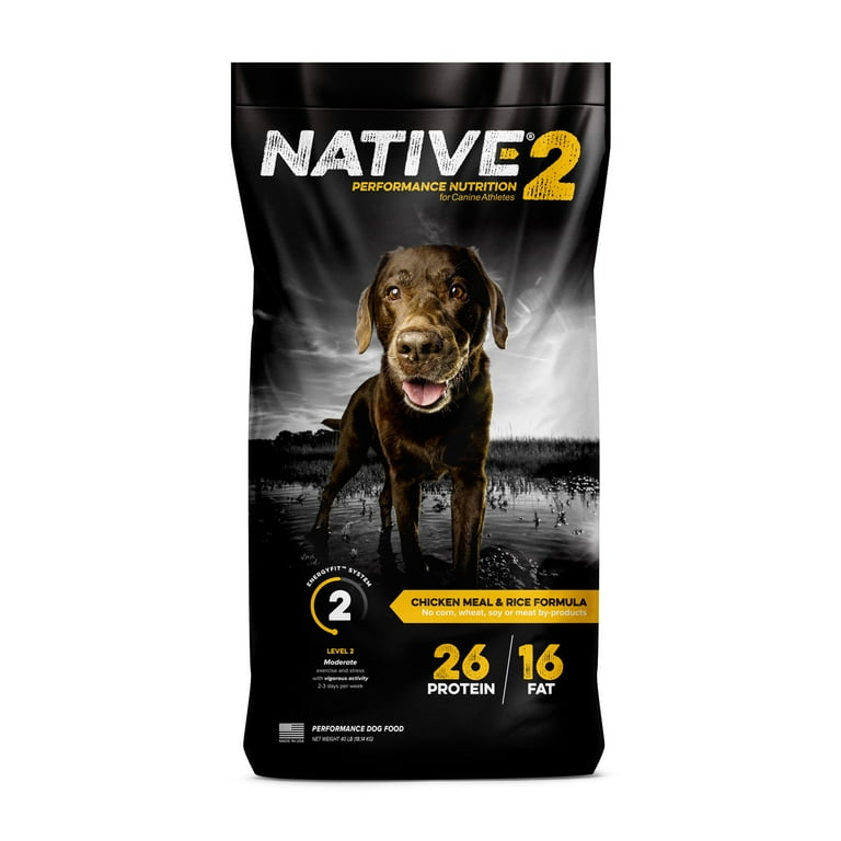 Native Performance Dog Food Level Chicken Meal and Rice Formula