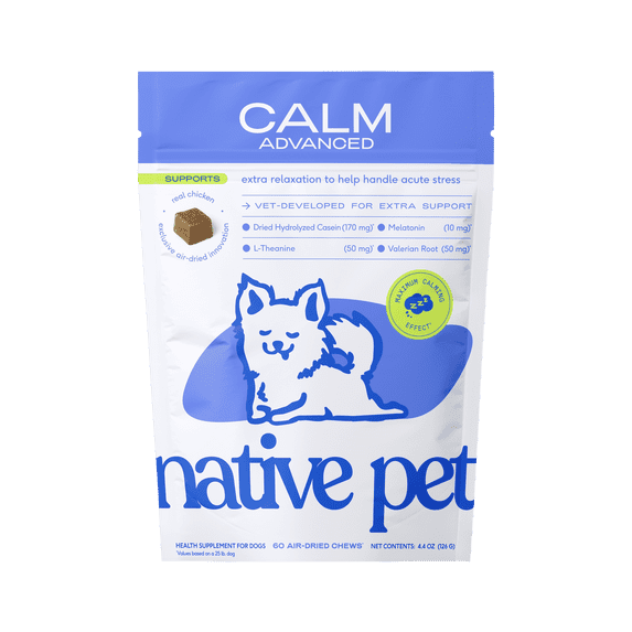 Native Pet Anxiety & Stress Support Chew Supplement for Dogs, 60 count
