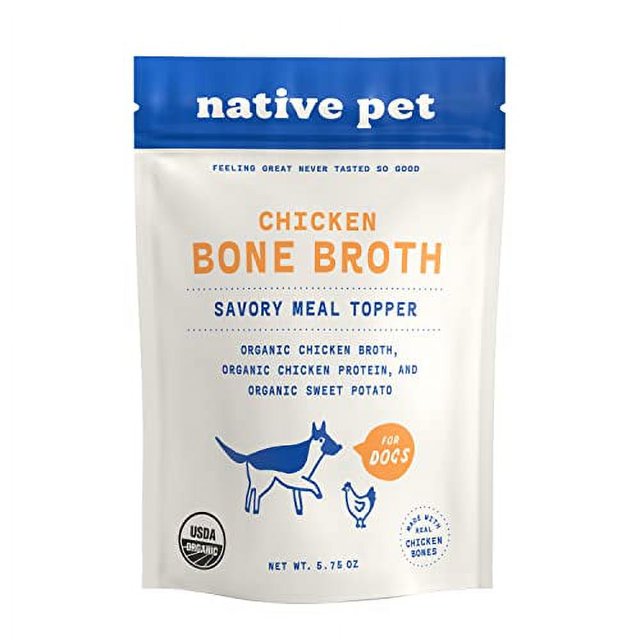 Native Pet Bone Broth for Dogs Dog Bone Broth & Dog Food Topper for Picky Eaters Cat Food