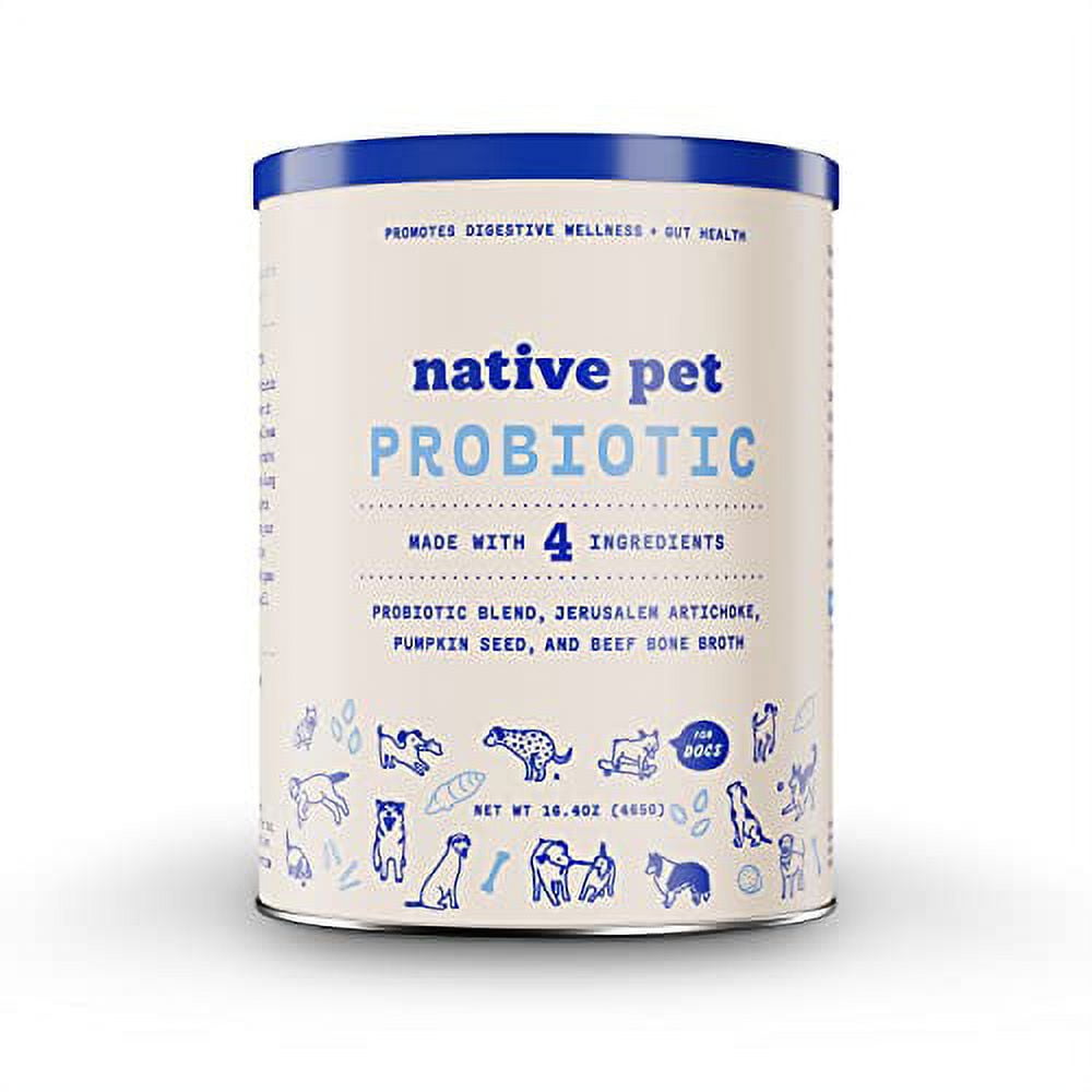 Native Pet Probiotic for Dogs 16.4 oz Vet Created Dog Probiotic Powder + Prebiotic + Bone Broth