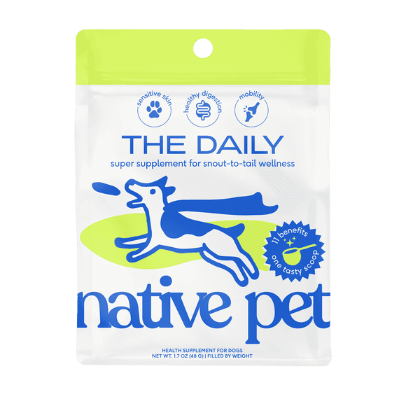 Native Pet The Daily Multivitamin for Dogs, All-in-One Supplement for Hip & Joint, Skin & Coat, and Digestive Health, 1.7oz