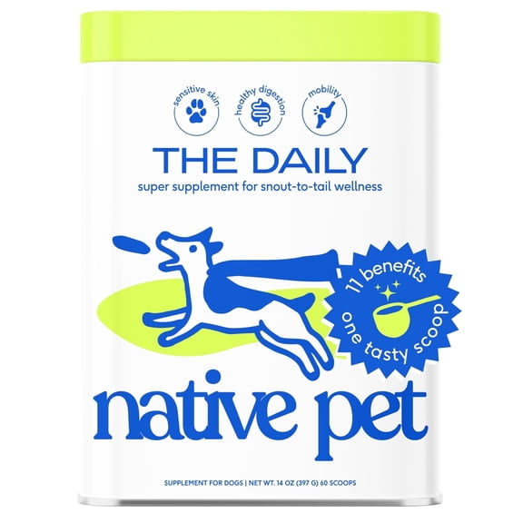 Native Pet The Daily 11-in-1 Dog Supplement for Overall Wellness with Vitamins, Glucosamine & Collagen, 14oz